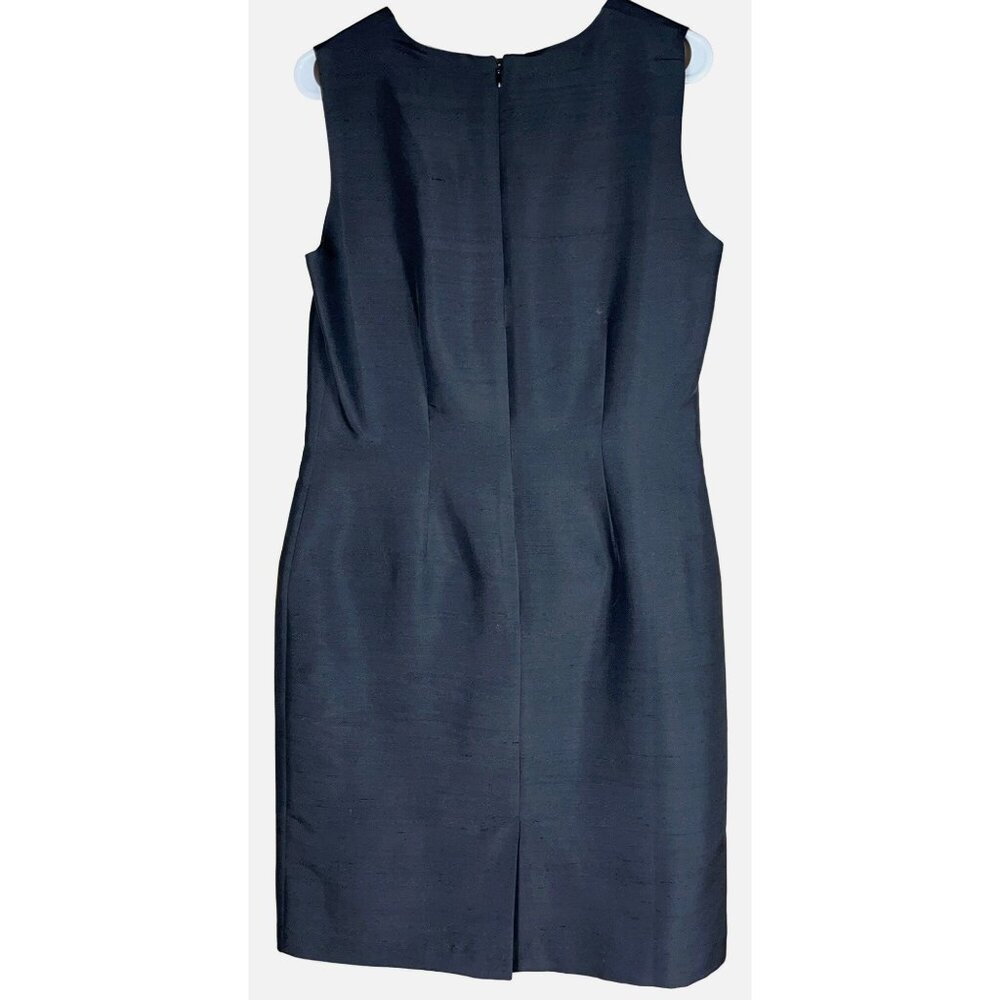 Worthington Silk Dress Black Sheath Normcore Classic Luxury Glam Party Womens 8 - Picture 8 of 12